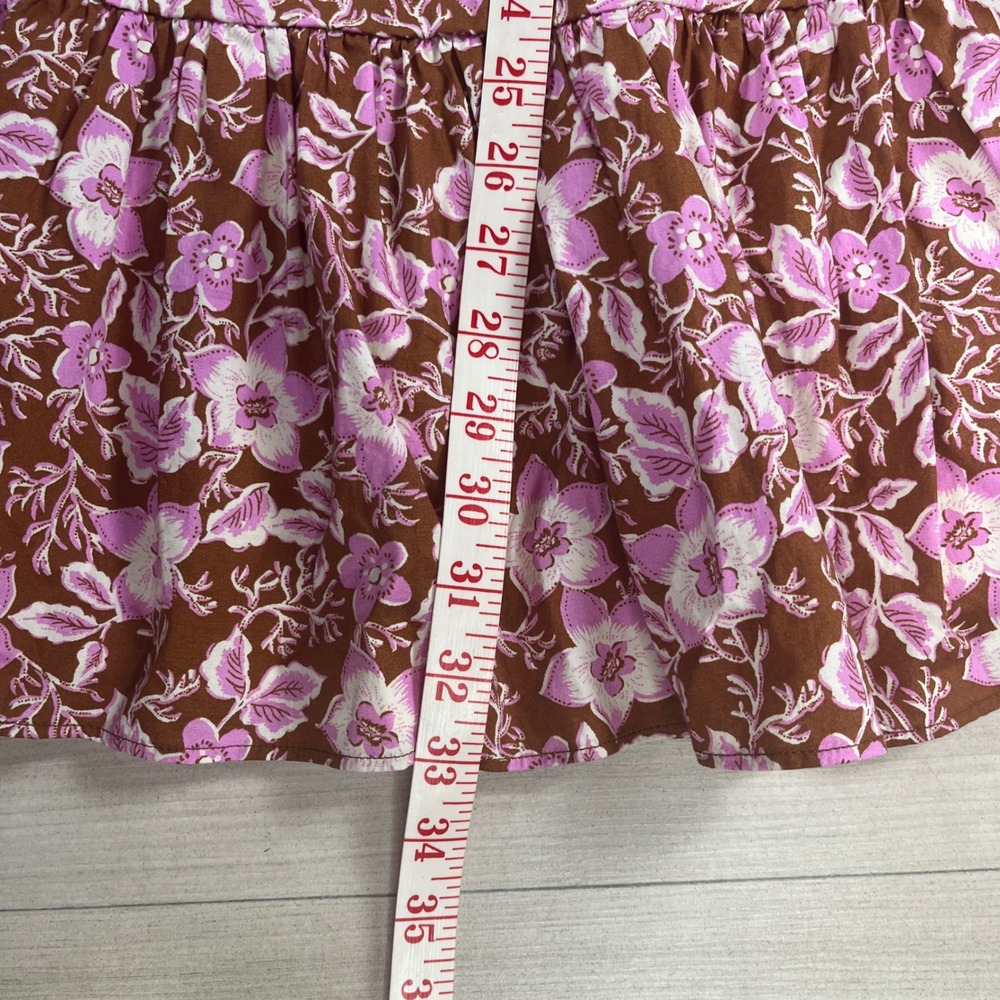 Jason Wu Floral One Shoulder Mini Dress Brown Pink Sz XS - Picture 5 of 8